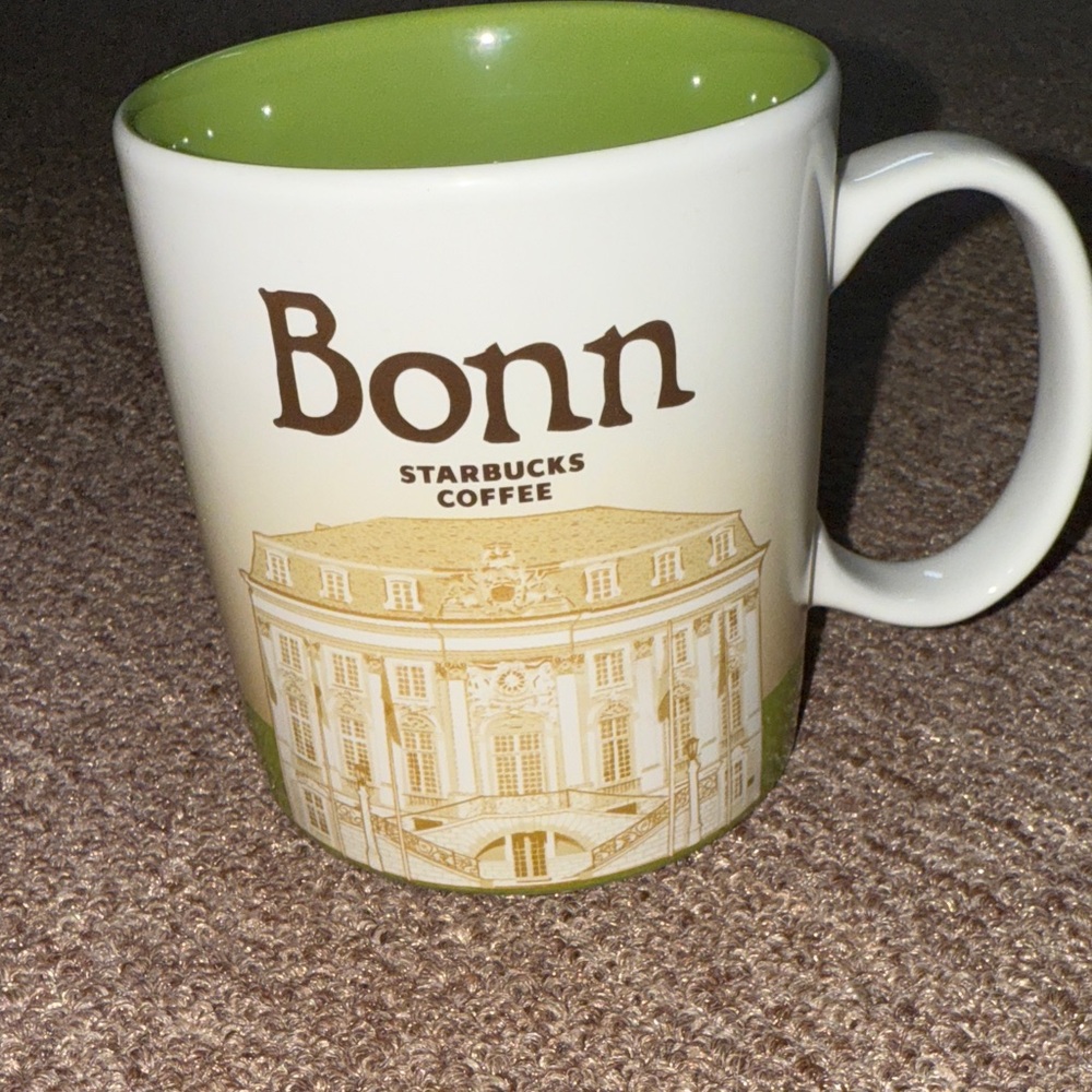 Starbucks Collector Bonn Mug - Green Interior with White Exterior